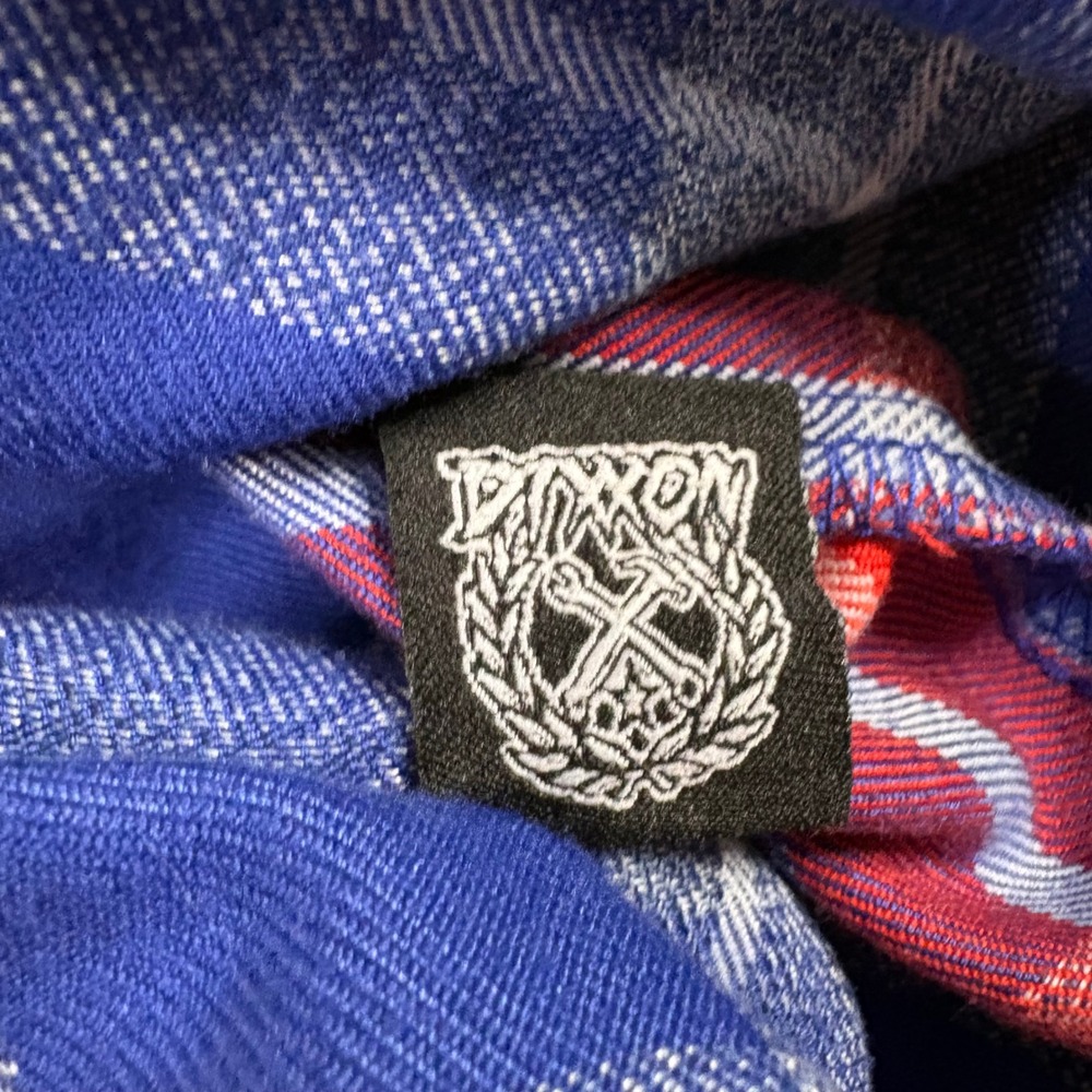 Dixxon Flannel The Red Green Show Possum Brotherhood Plaid Shirt Mens M Blue Red - Picture 6 of 13